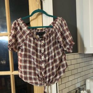 Plaid crop top
